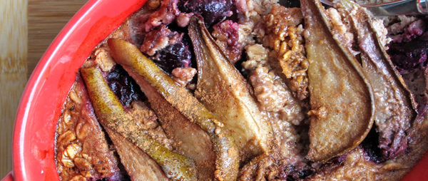 Baked Pear, Cherry & Cinnamon Protein Oats