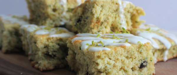 Cherry, Lime & Courgette Sponge