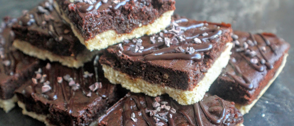 Chocolate Cherry Shortbread Brownies