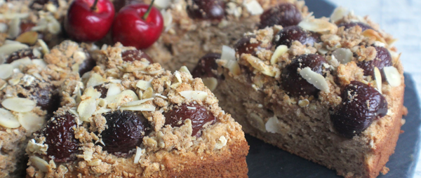 Cherry & Almond Crumble Cake