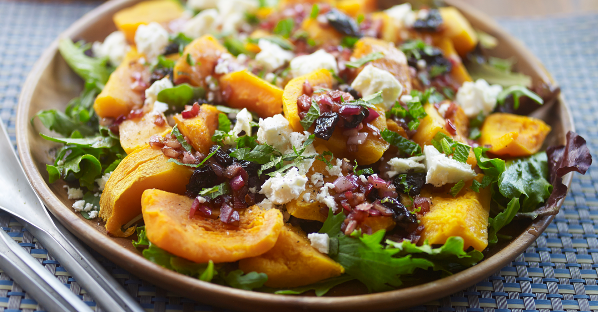 Warm Cherry & Butternut Squash Salad