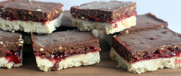 Chocoalte Fudge & CherryActive® Jam Cookie Dough Squares