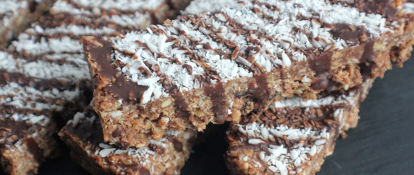 No-Bake Cherry, Coconut & Chocolate Flapjack